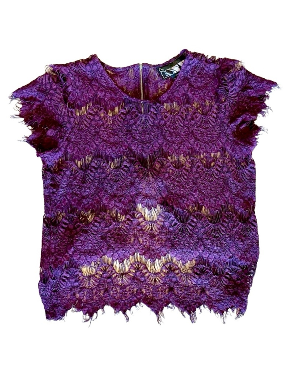 INNY Deep Purple Lace Top - Medium | Feminine & Chic - Picture 2 of 6